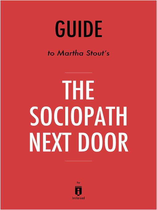 Cover image for Guide to The Sociopath Next Door by Martha Stout
